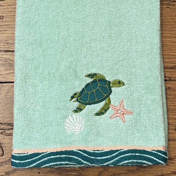Celebrate Together Other - Sea Turtle Embroidered Hand Towel